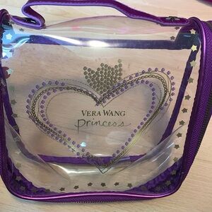 Vera Wang, Princess, perfume, cosmetic bag, unzips all the way with hand…